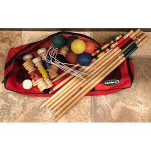 Vintage Halex 20454 Portable Wood Lawn Croquet Set